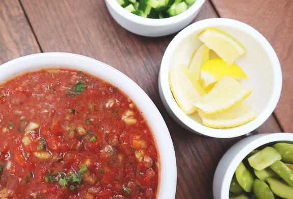 Gazpacho with Green Olives